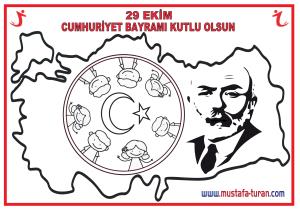 29 Ekim Cumhuriyet Bayramı Pano Süslemeleri Cumhuriyet ve Çocuklar 