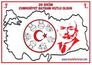 29 Ekim Cumhuriyet Bayramı Pano Süslemeleri Cumhuriyet ve Çocuklar 