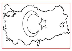 Turkish Flag Coloring Pages