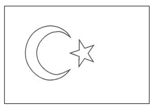 Turkish Flag Coloring Pages