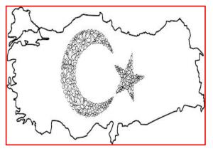 Turkish Flag Coloring Pages