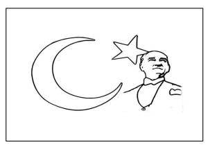 Turkish Flag Coloring Pages