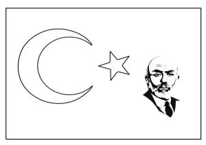 Turkish Flag Coloring Pages