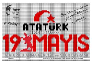 19 Mayıs Atatürk Piksel Boyama Etkinliği