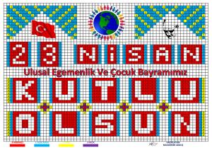 23 NİSAN ULUSAL EGEMENLİK VE ÇOCUK BAYRAMI KODLAMA VE PİKSEL BOYAMA ETKİNLİĞİ 1-2