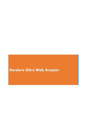 Derslere Göre Web 2.0 Araçları