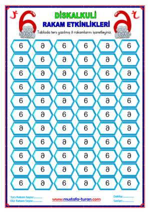 Diskalkuli Rakam Etkinlikleri-6