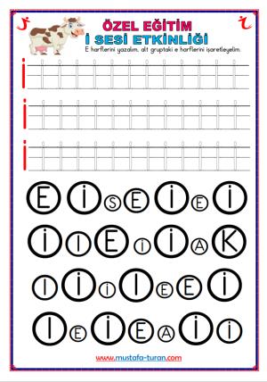 Özel Eğitim İ-İ Harfi Etkinlikleri