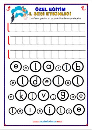 Özel Eğitim L-l Harfi Etkinlikleri