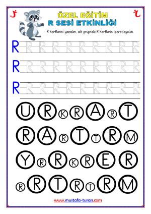 Özel Eğitim R-r Harfi Etkinlikleri
