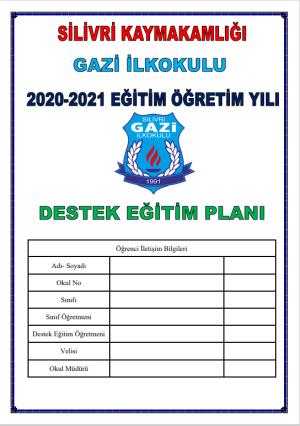 Özel Eğitim 1. Sınıf Destek Eğitim Planı