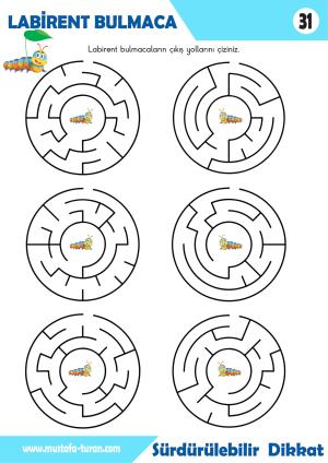 Özel Eğitim Labirent Bulmaca Etkinlikleri-31