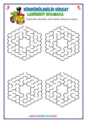 Özel Eğitim Labirent Bulmaca Etkinlikleri-39
