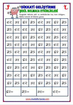 Dikkati Geliştirme Etkinlikler- 120