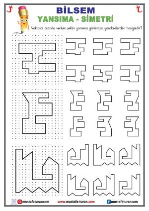 BİLSEM Reflection and Symmetry Activities-45