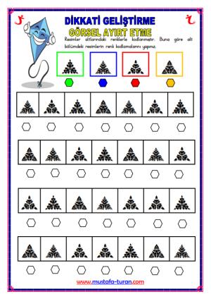Dikkati Geliştirme Görsel Ayırt Etme Etkinlikler-120