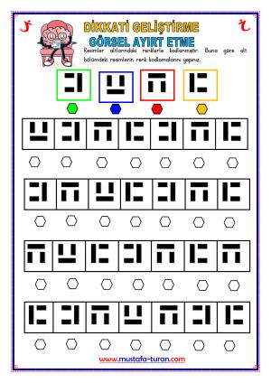 Dikkati Geliştirme Görsel Ayırt Etme Etkinlikler-135