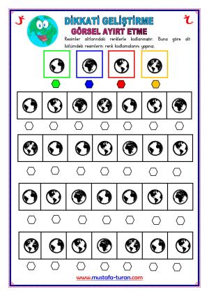 Dikkati Geliştirme Görsel Ayırt Etme Etkinlikler-145