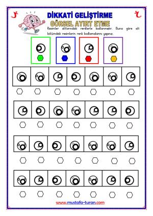 Dikkati Geliştirme Görsel Ayırt Etme Etkinlikler-150