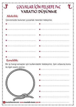 Yaratıcı Düşünme Yuvarlak Nesneler ve İp Etkinliği