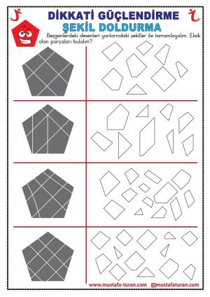 Fünfeckige Puzzle-Aktivitäten