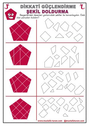 Fünfeckige Puzzle-Aktivitäten