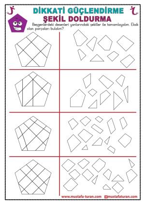 Fünfeckige Puzzle-Aktivitäten