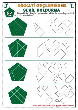 Fünfeckige Puzzle-Aktivitäten