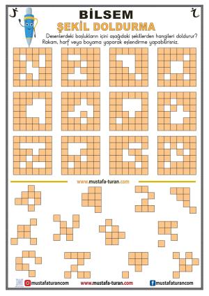 BİLSEM Şekil Doldurma Etkinlikleri-34