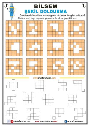 BİLSEM Şekil Doldurma Etkinlikleri-34