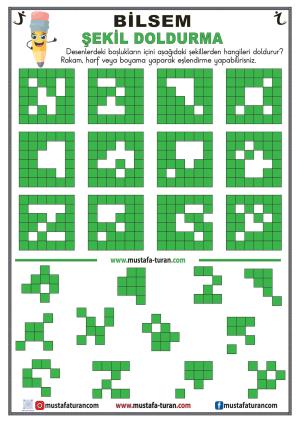 Actividades de relleno de formas BİLSEM-34