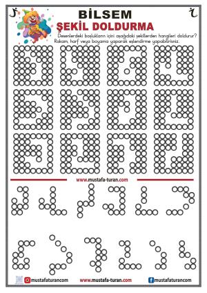 Actividades de relleno de formas BİLSEM-36