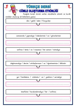 Sentence Formation Activities