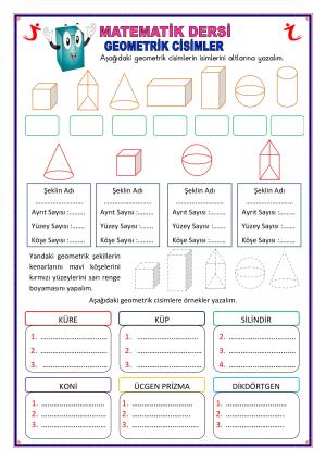 Geometrik Cisimler Etkinliği-7