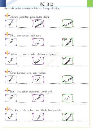  2. Sınıf 21. Hafta Etkinlik ve Çalışmaları