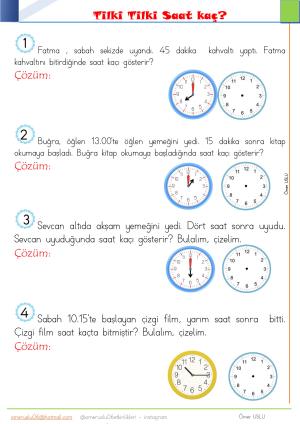 2. Sınıf  27-28. Hafta Etkinlik ve Çalışmaları