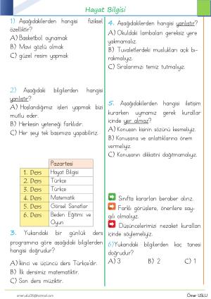 2. Sınıf Kendimi Değerlendiriyorum-1