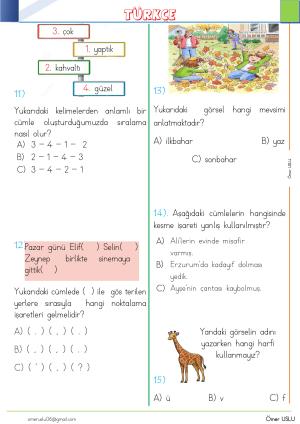 2. Sınıf Kendimi Değerlendiriyorum-3