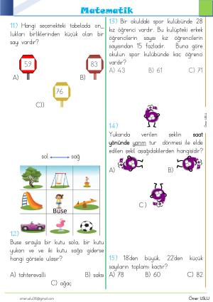 2. Sınıf Kendimi Değerlendiriyorum-3