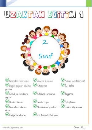 2. Sınıf 1 Hafta Etkinlik ve Çalışmaları