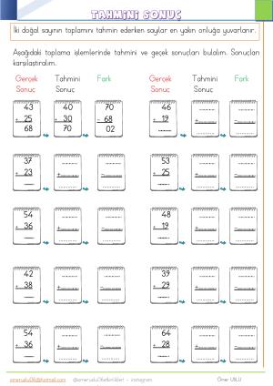 2. Sınıf 10. Hafta Etkinlik ve Çalışmaları