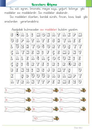 2. Sınıf 15. Hafta Etkinlik ve Çalışmaları