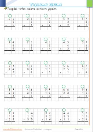 2. Sınıf 6 . ve 7. Hafta Etkinlik ve Çalışmaları