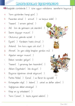 2. Sınıf 13. ve 14. Hafta Etkinlik ve Çalışmaları