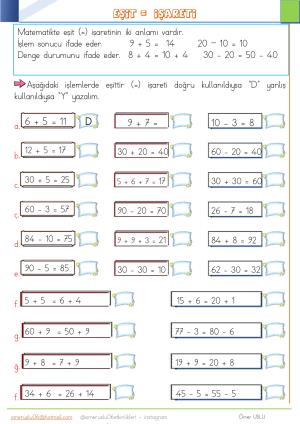 2. Sınıf 13. ve 14. Hafta Etkinlik ve Çalışmaları