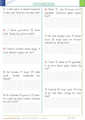 2. Sınıf 13. ve 14. Hafta Etkinlik ve Çalışmaları