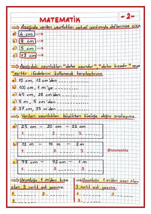  2. Sınıf 34. Hafta Etkinlikleri