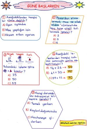 2. Sınıf Güne Başlarken 13. Hafta Etkinlikleri 