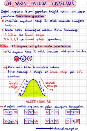 2. Sınıf Onluğa Yuvarlama Konu Anlatımı Etkinliği