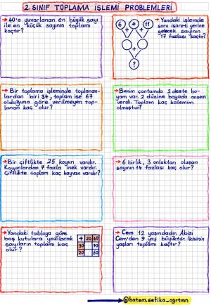 2. Sınıf Toplama İşlemi Problemleri  1